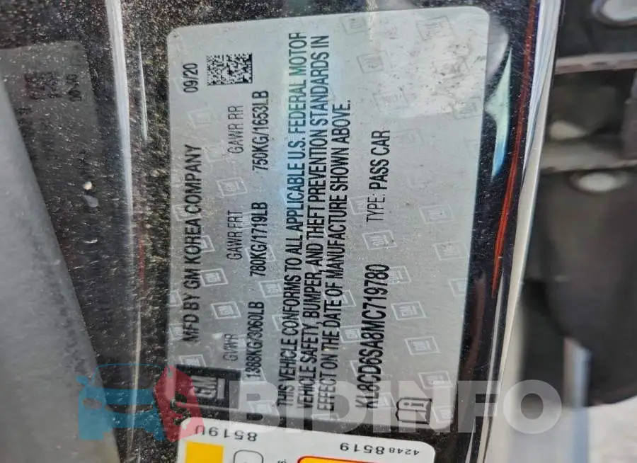 KL8CD6SA8MC719780 Photo# 12