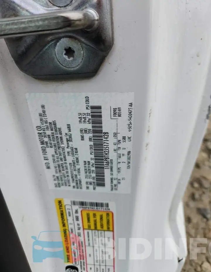 1FA6P8TH2J5171428 Photo# 13