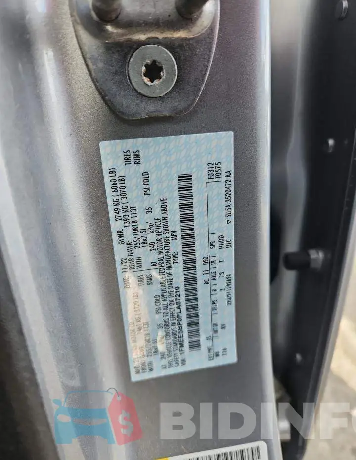 1FMEE5BP0PLA87210 Photo# 12