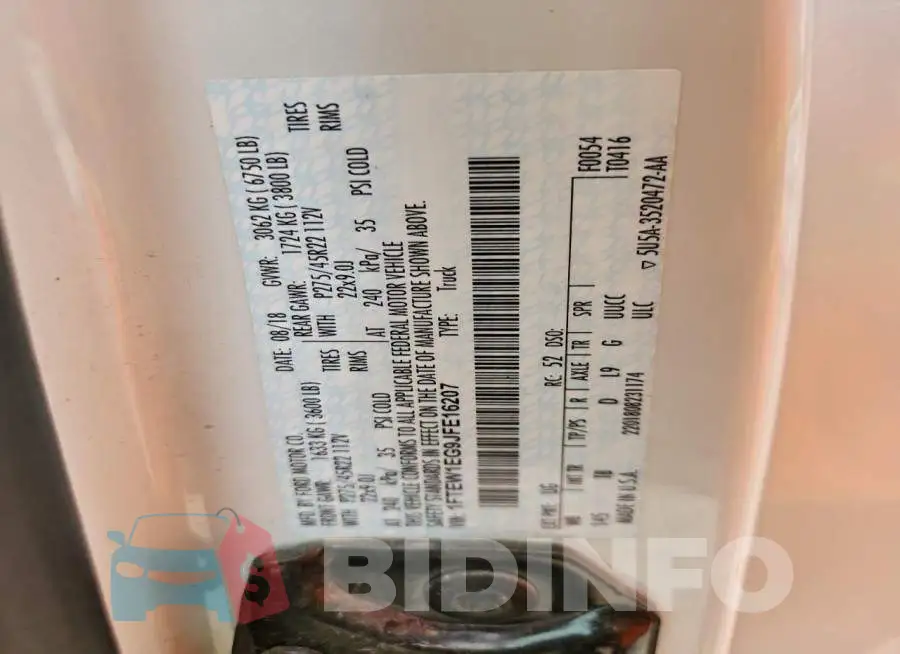 1FTEW1EG9JFE16207 Photo# 12