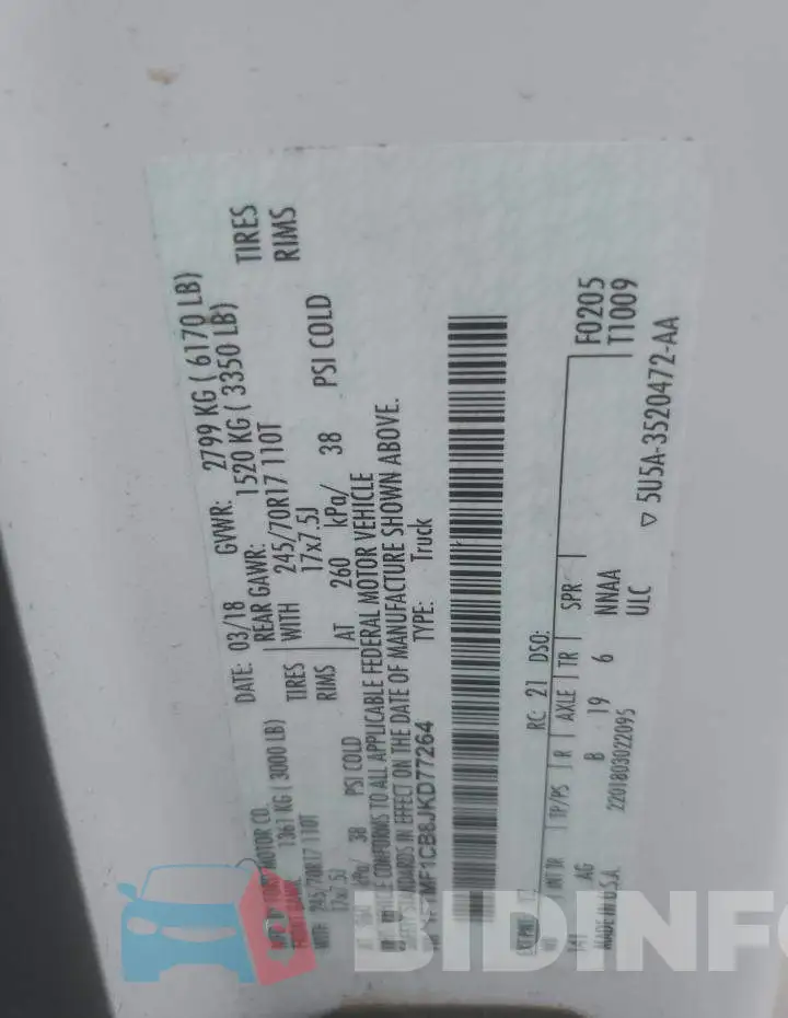 1FTMF1CB8JKD77264 Photo# 12