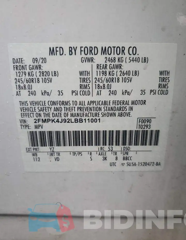 2FMPK4J92LBB11001 Photo# 12