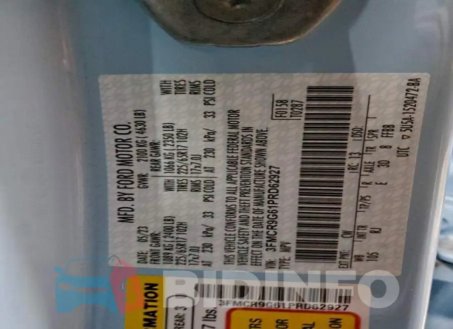 3FMCR9G61PRD62927 Photo# 13