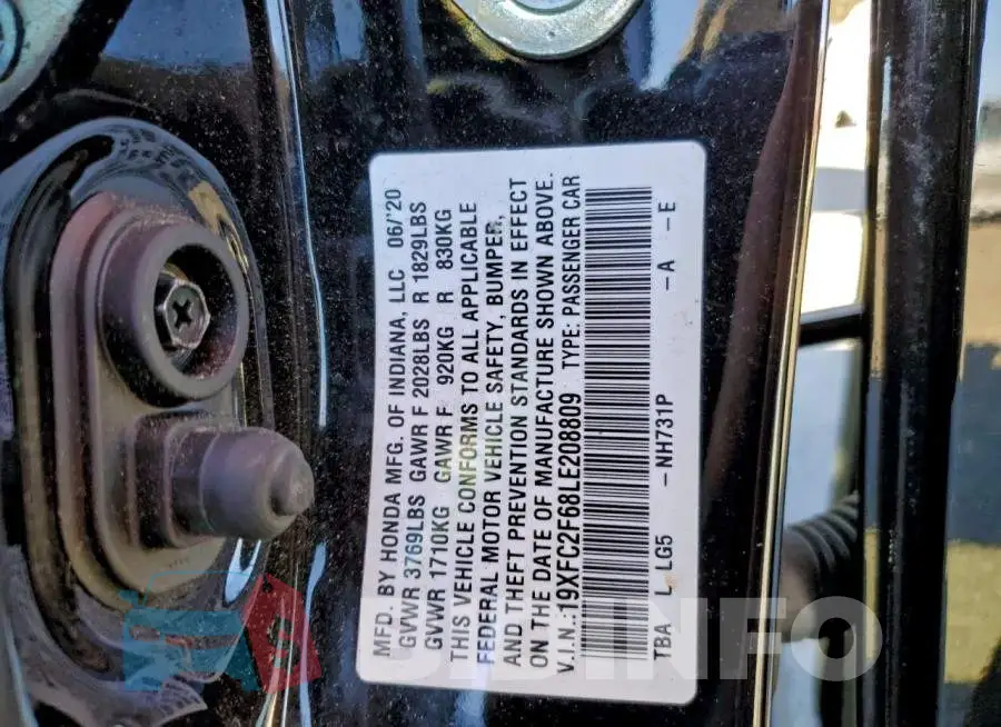 19XFC2F68LE208809 Photo# 12