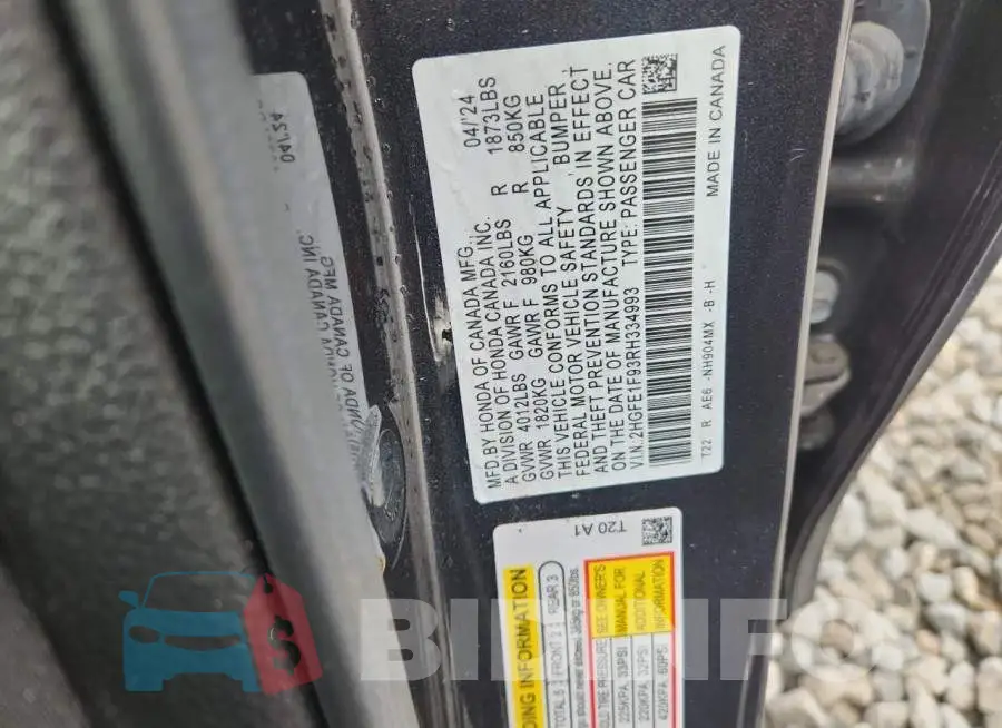 2HGFE1F93RH334993 Photo# 12