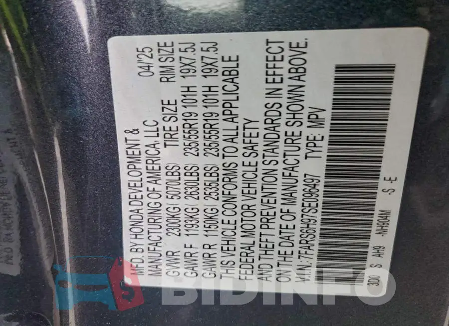 7FARS6H97SE096497 Photo# 13