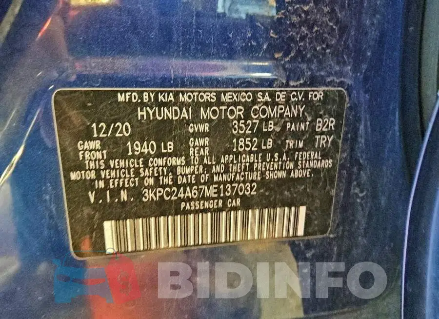 3KPC24A67ME137032 Photo# 12