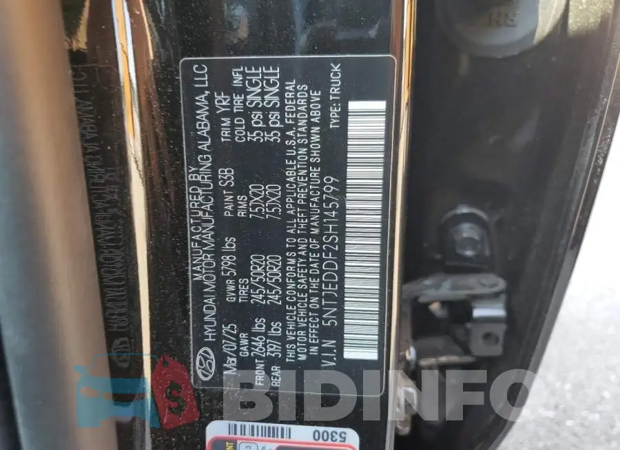 5NTJEDDF2SH145799 Photo# 14