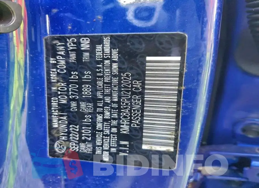 KMHRC8A35PU212025 Photo# 14