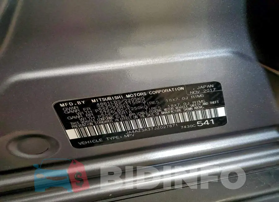 JA4AZ3A37JZ027871 Photo# 14