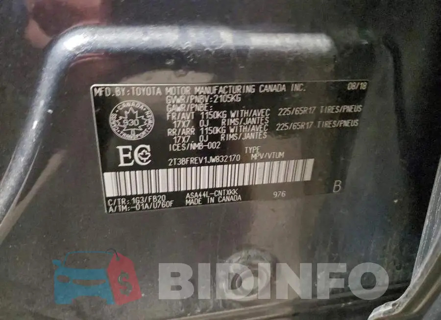 2T3BFREV1JW832170 Photo# 13