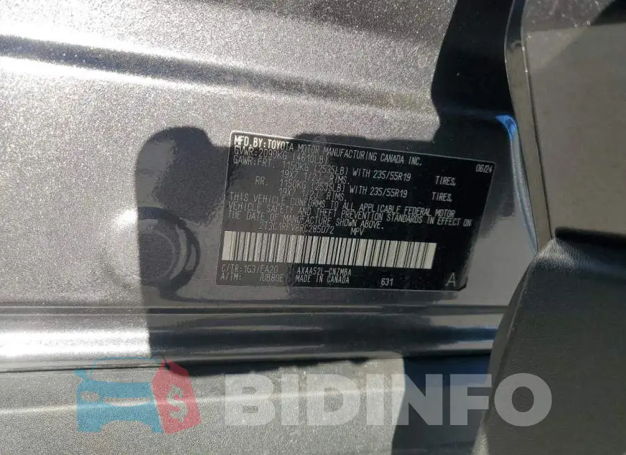 2T3C1RFV6RC285072 Photo# 12