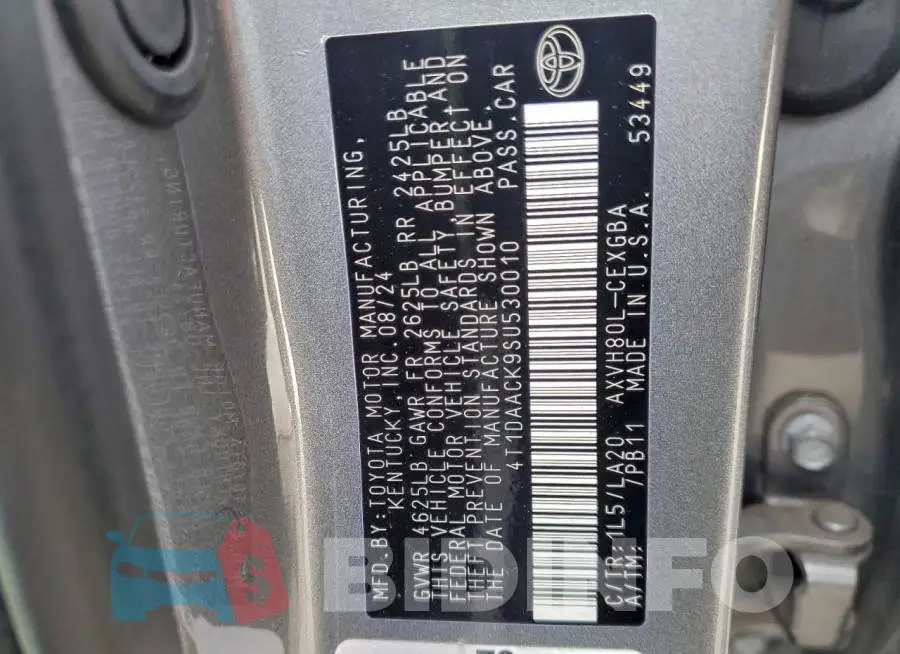4T1DAACK9SU530010 Photo# 13