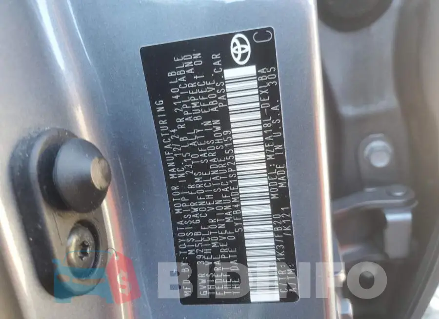 5YFB4MDE1SP255159 Photo# 12