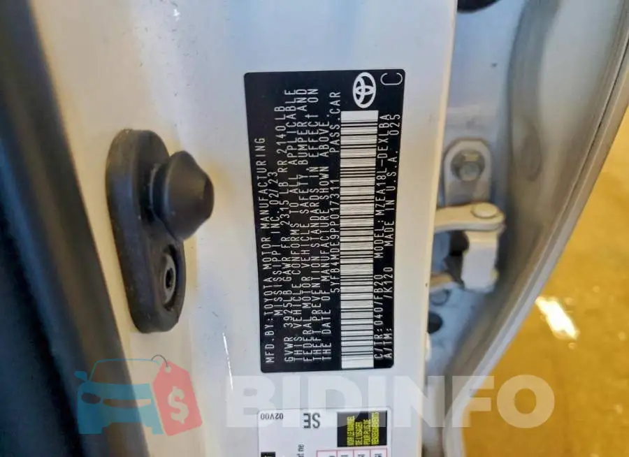 5YFB4MDE9PP017311 Photo# 13