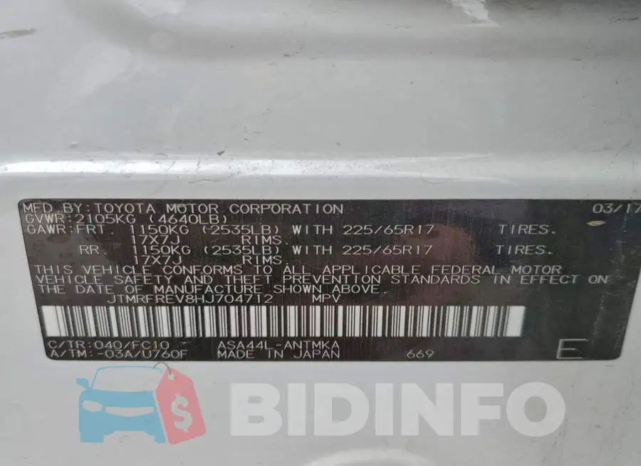 JTMRFREV8HJ704712 Photo# 12