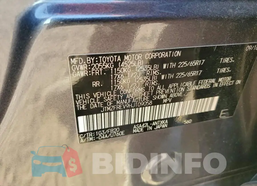 JTMZFREV9HJ109058 Photo# 14