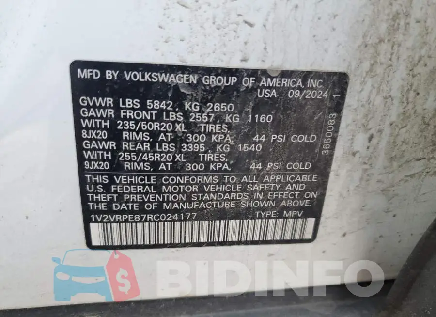 1V2VRPE87RC024177 Photo# 13