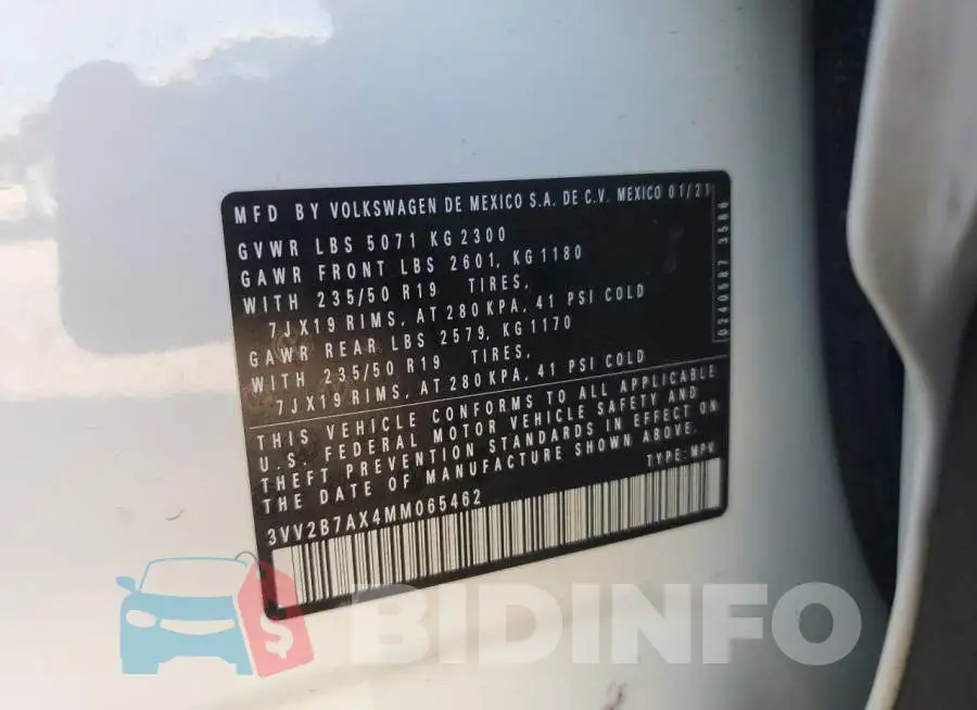 3VV2B7AX4MM065462 Photo# 14