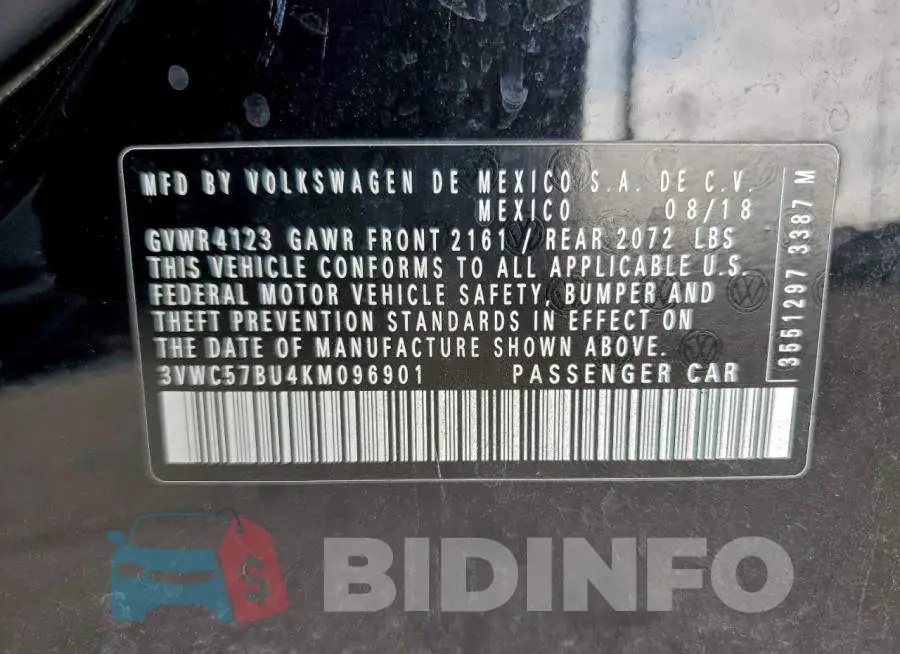3VWC57BU4KM096901 Photo# 13