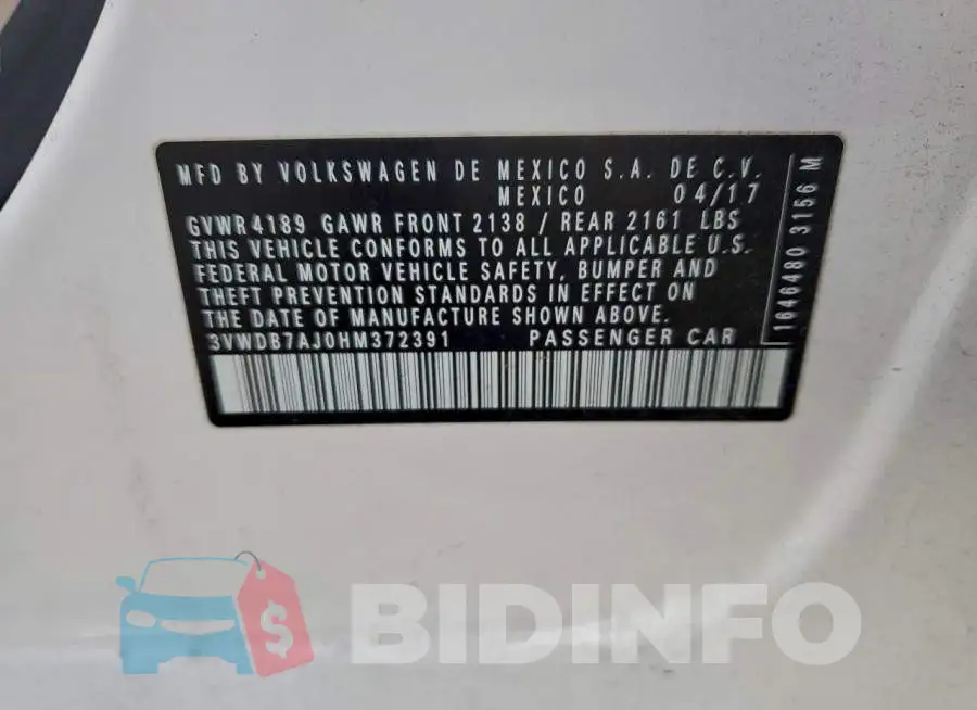 3VWDB7AJ0HM372391 Photo# 12