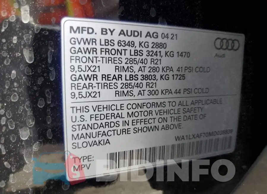 WA1LXAF70MD038839 Photo# 12