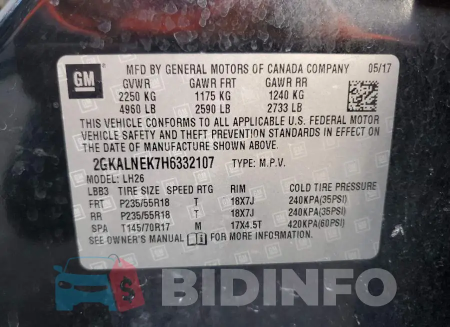 2GKALNEK7H6332107 Photo# 12