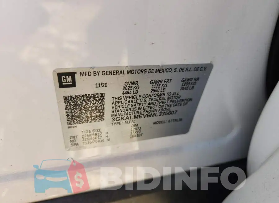 3GKALMEV6ML335607 Photo# 14
