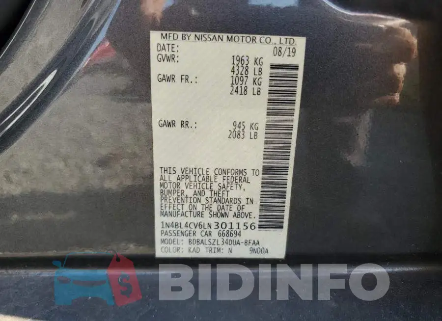 1N4BL4CV6LN301156 Photo# 12