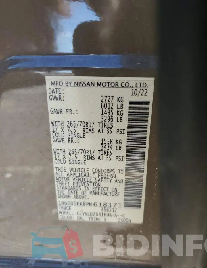 1N6ED1EK8PN618171 Photo# 12