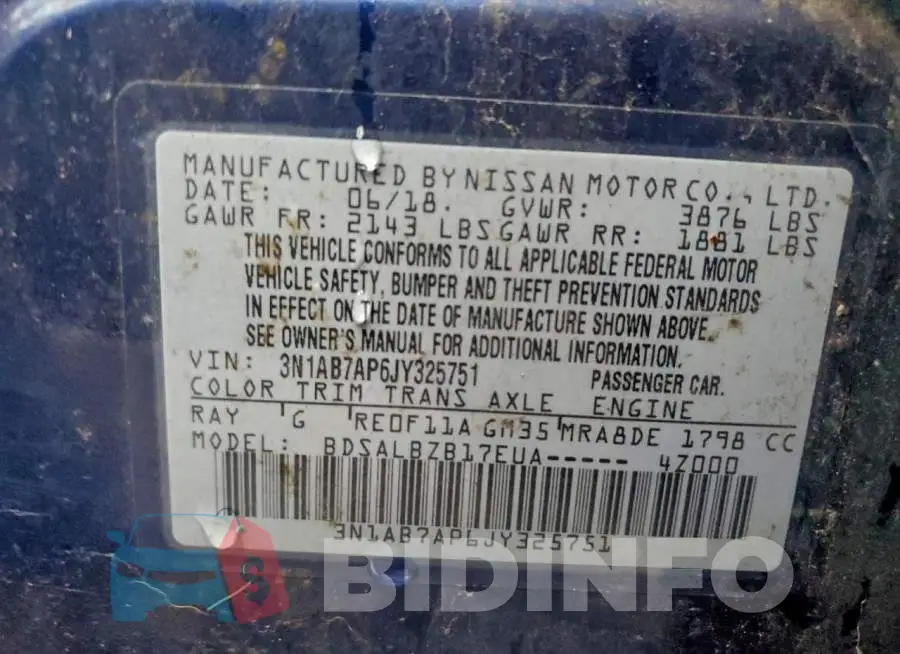 3N1AB7AP6JY325751 Photo# 12