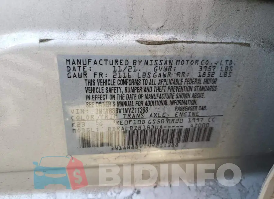 3N1AB8BV1NY211388 Photo# 12