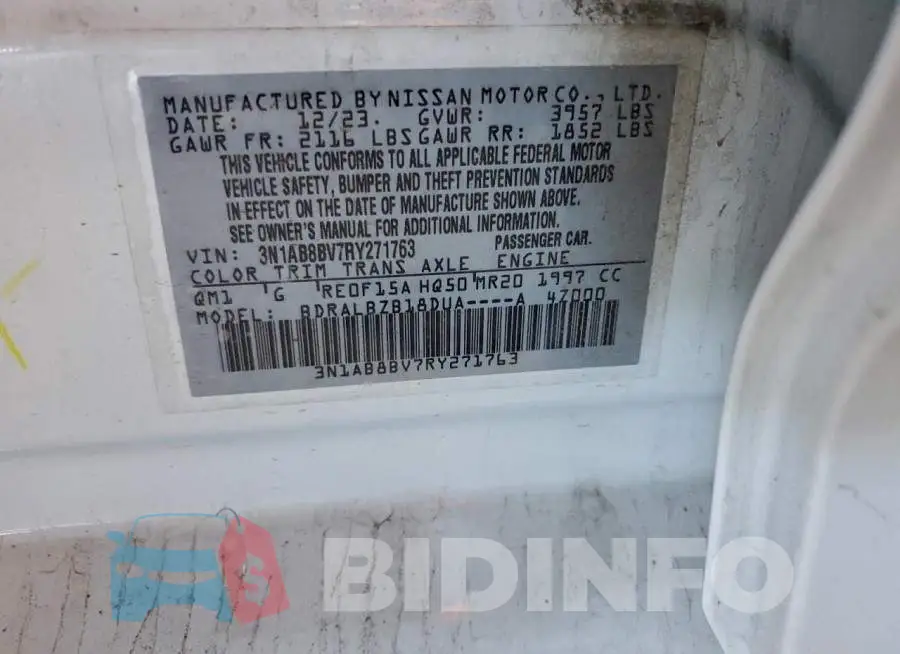 3N1AB8BV7RY271763 Photo# 13