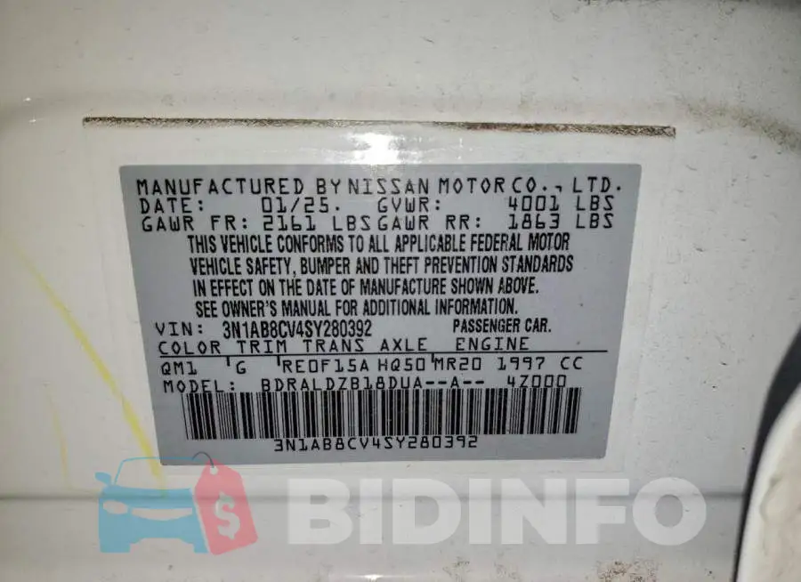 3N1AB8CV4SY280392 Photo# 13