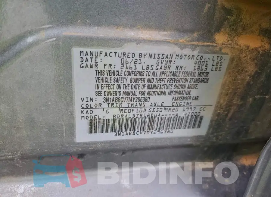 3N1AB8CV7MY296380 Photo# 13