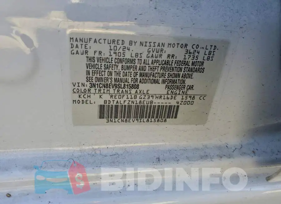 3N1CN8EV9SL815808 Photo# 13