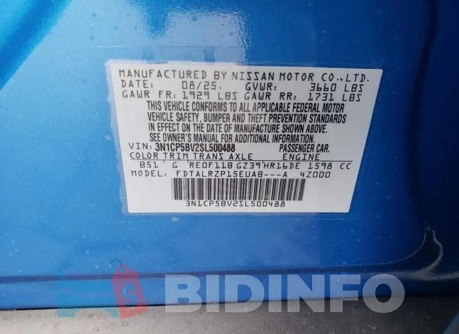 3N1CP5BV2SL500488 Photo# 12