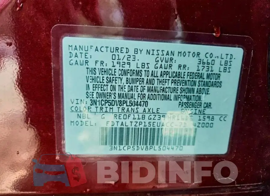 3N1CP5DV8PL504470 Photo# 14