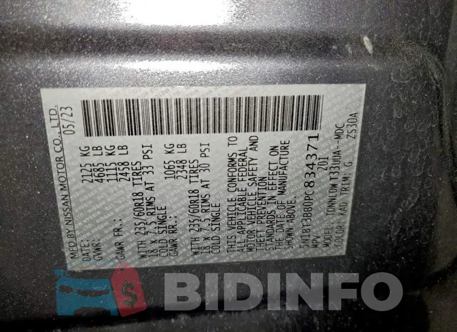 5N1BT3BB0PC834371 Photo# 13