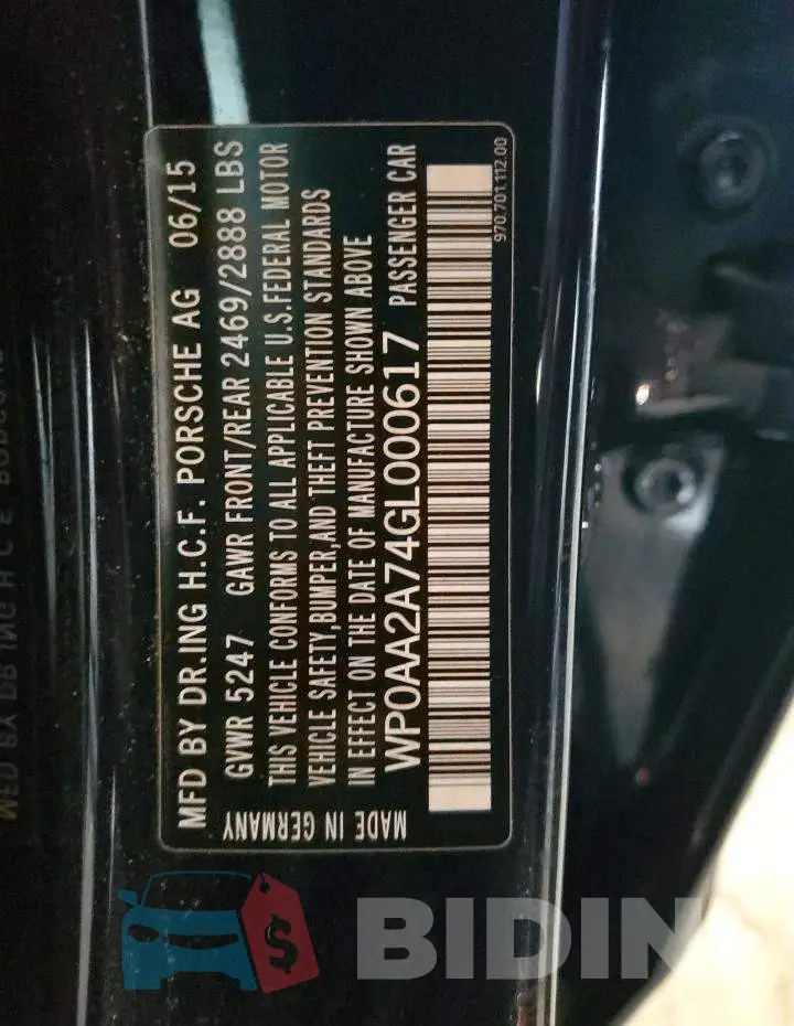 WP0AA2A74GL000617 Photo# 12