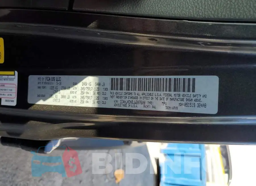 1C4HJXDN9JW207600 Photo# 13