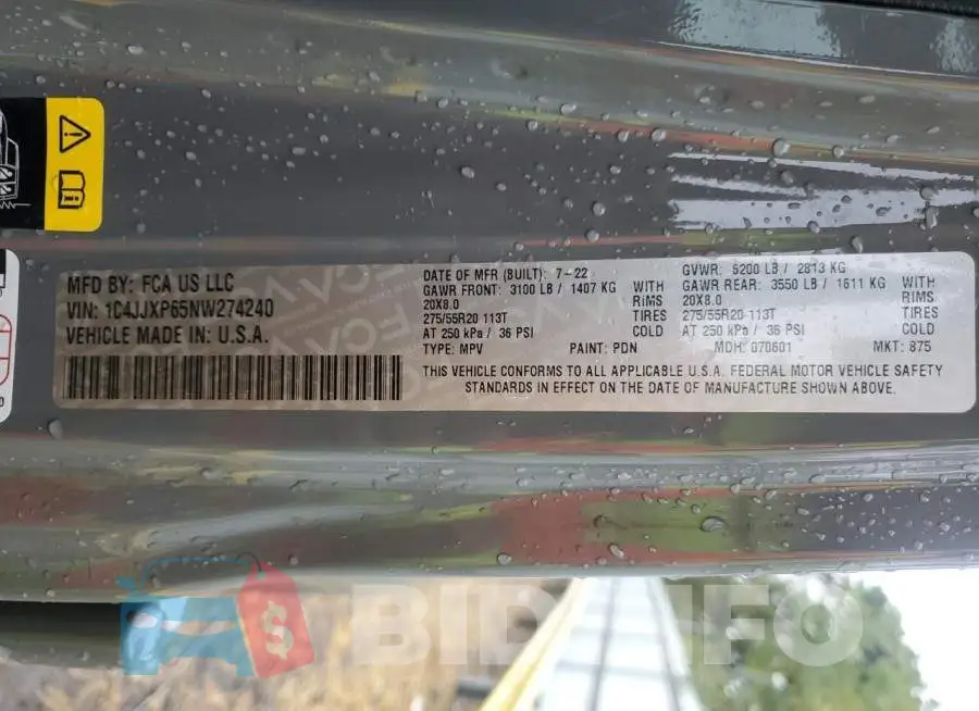 1C4JJXP65NW274240 Photo# 13