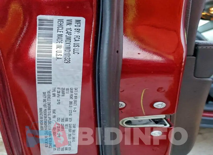 1C4PJMDX1MD101329 Photo# 14