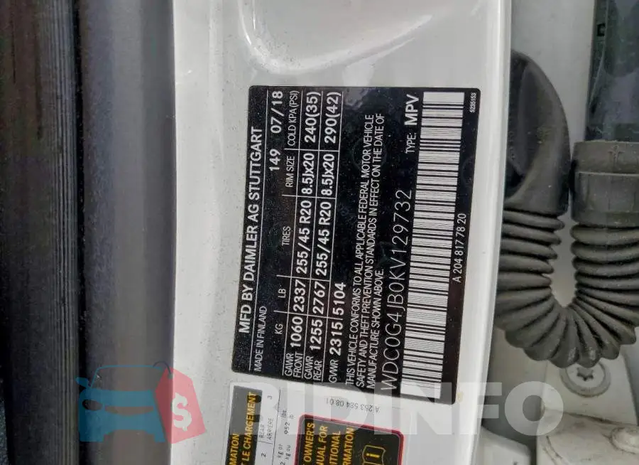 WDC0G4JB0KV129732 Photo# 13