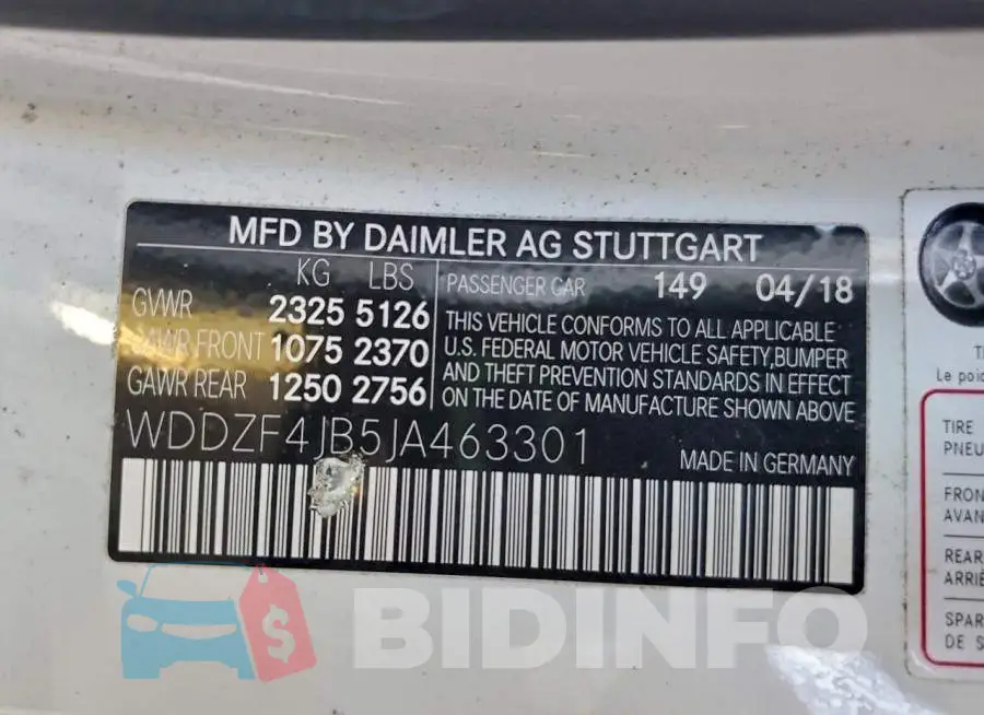 WDDZF4JB5JA463301 Photo# 13
