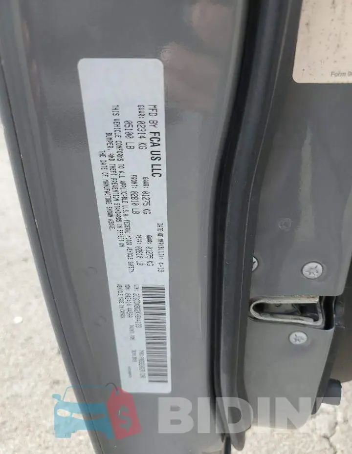 2C3CDXBG2KH644123 Photo# 12