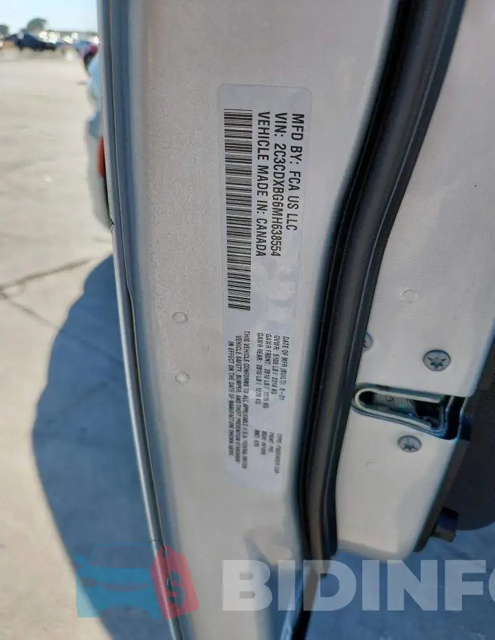 2C3CDXBG6MH638554 Photo# 12