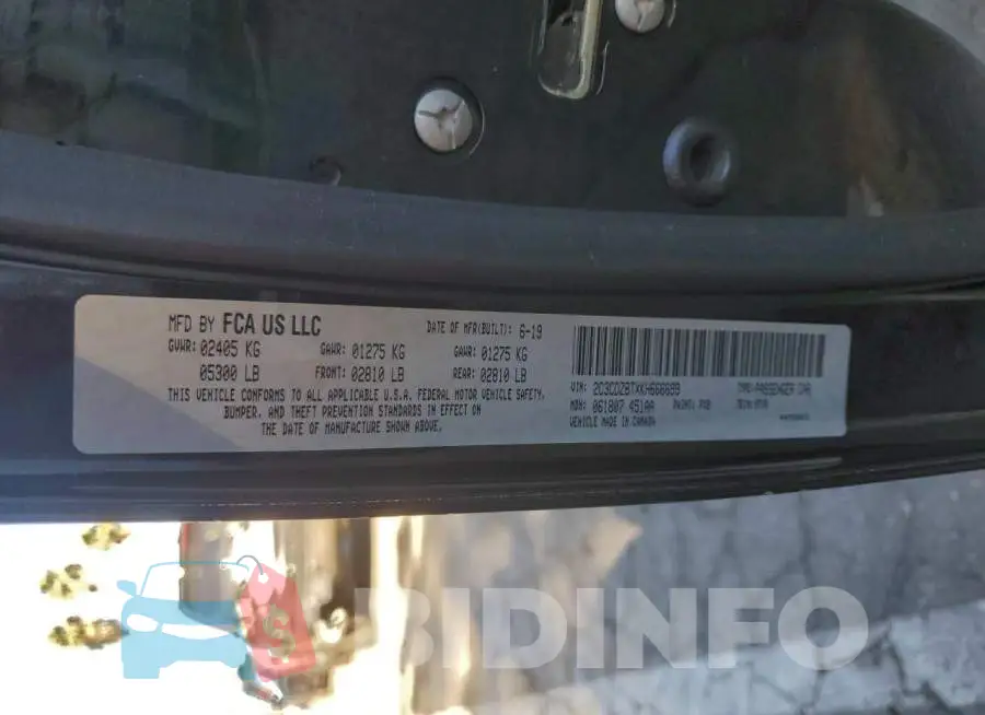 2C3CDZBTXKH666699 Photo# 12