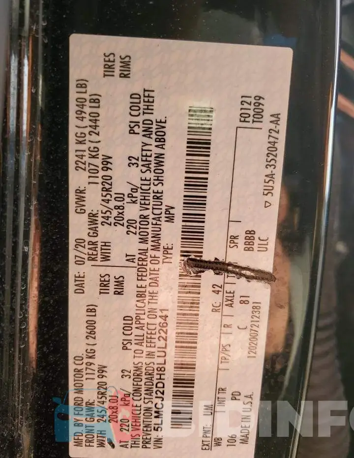 5LMCJ2DH8LUL22641 Photo# 13