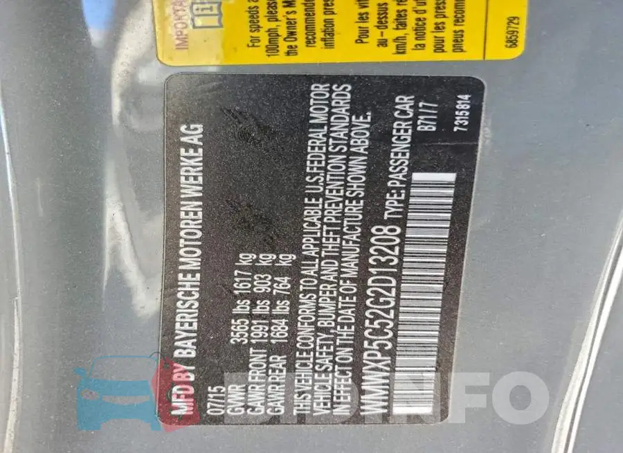 WMWXP5C52G2D13208 Photo# 12